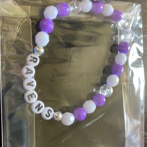 NFL inspired bracelet for the Baltimore Ravens